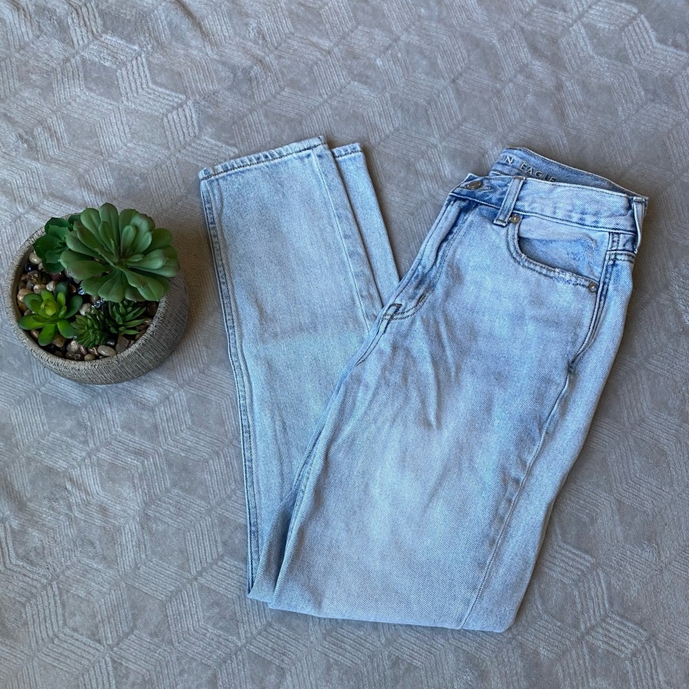 AEO High Rise Mom Jeans